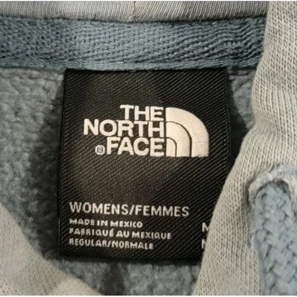 The NORTH FACE ~ Light Blue Sweatshirt Hoodie Kangaroo Pockets Mens Medium -VG - Picture 5 of 7